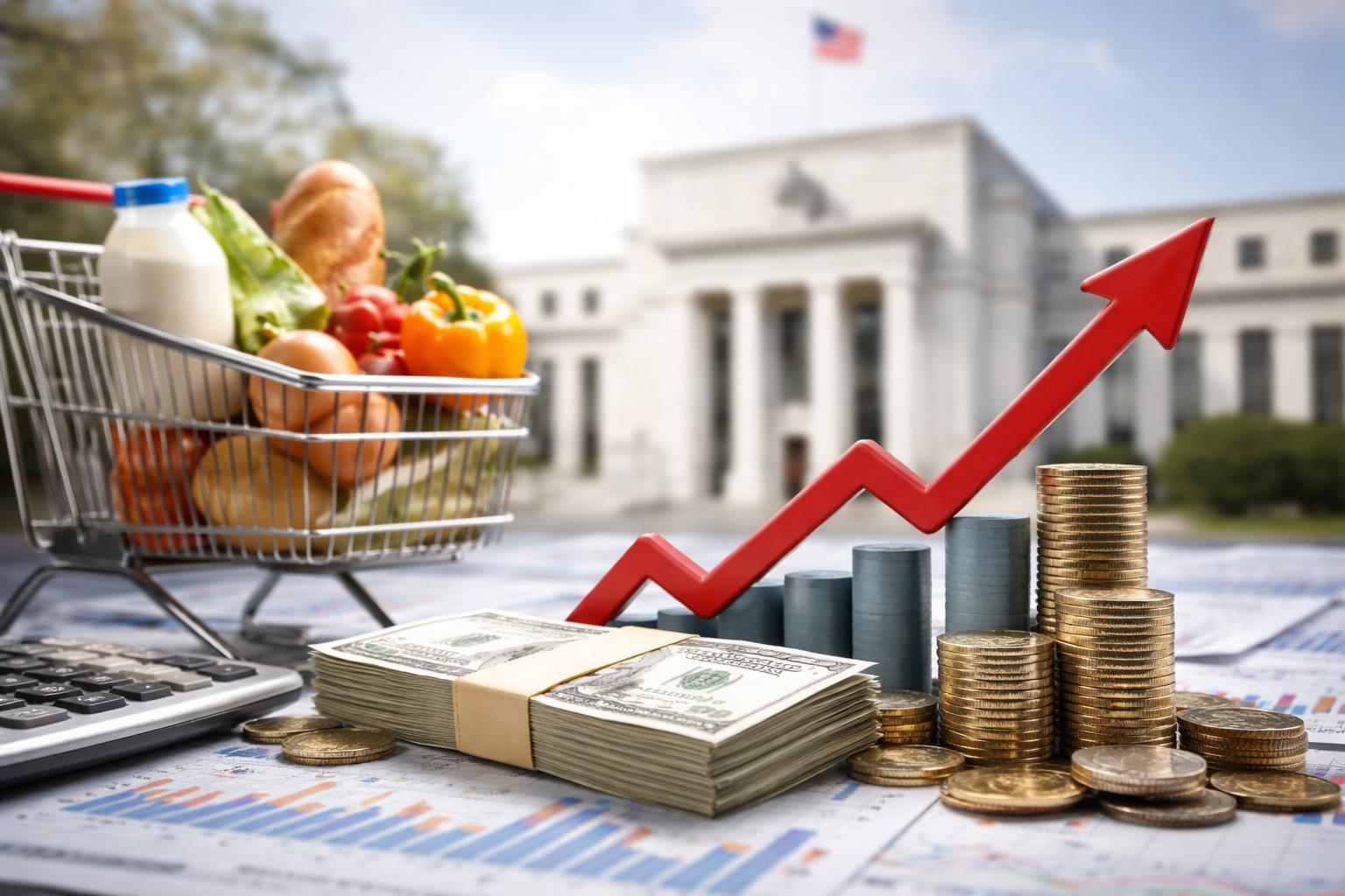 Redaktionelle Szene zum Thema „Inflation setzt neue Fed-Führung unter Druck“