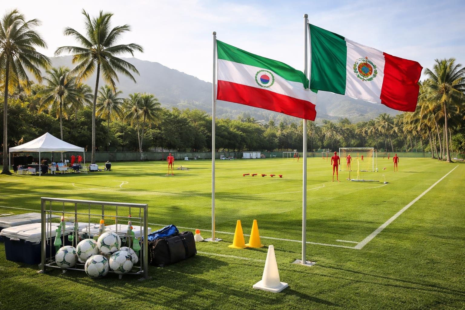 Redaktionelle Szene zum Thema „Iran richtet WM-Camp in Mexiko ein“