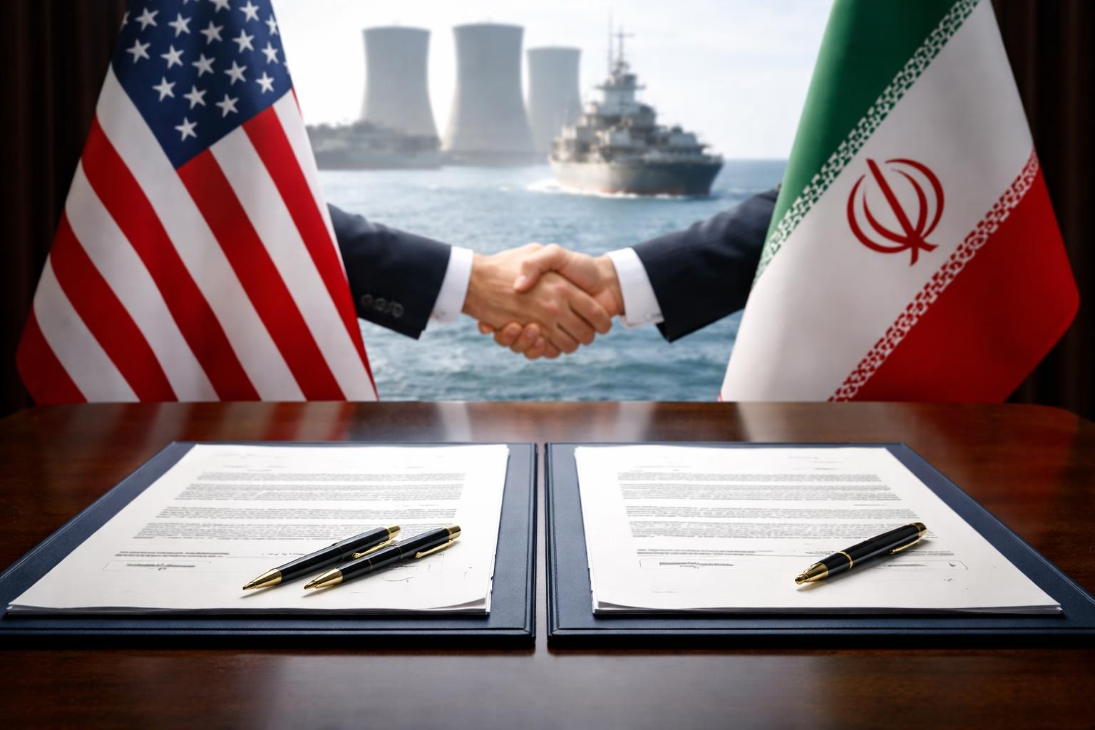 Redaktionelle Szene zum Thema „Iran und USA unterzeichnen Abkommen mit weitreichenden Zugeständnissen“