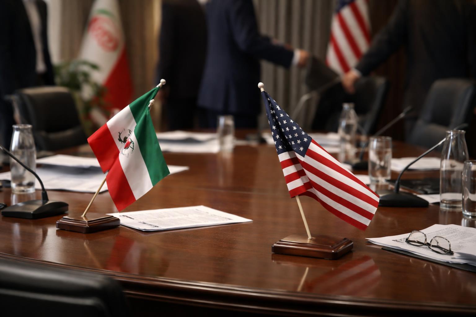 Redaktionelle Szene zum Thema „Irans Delegation bricht Gespräche mit den USA nach Trumps Drohung ab“