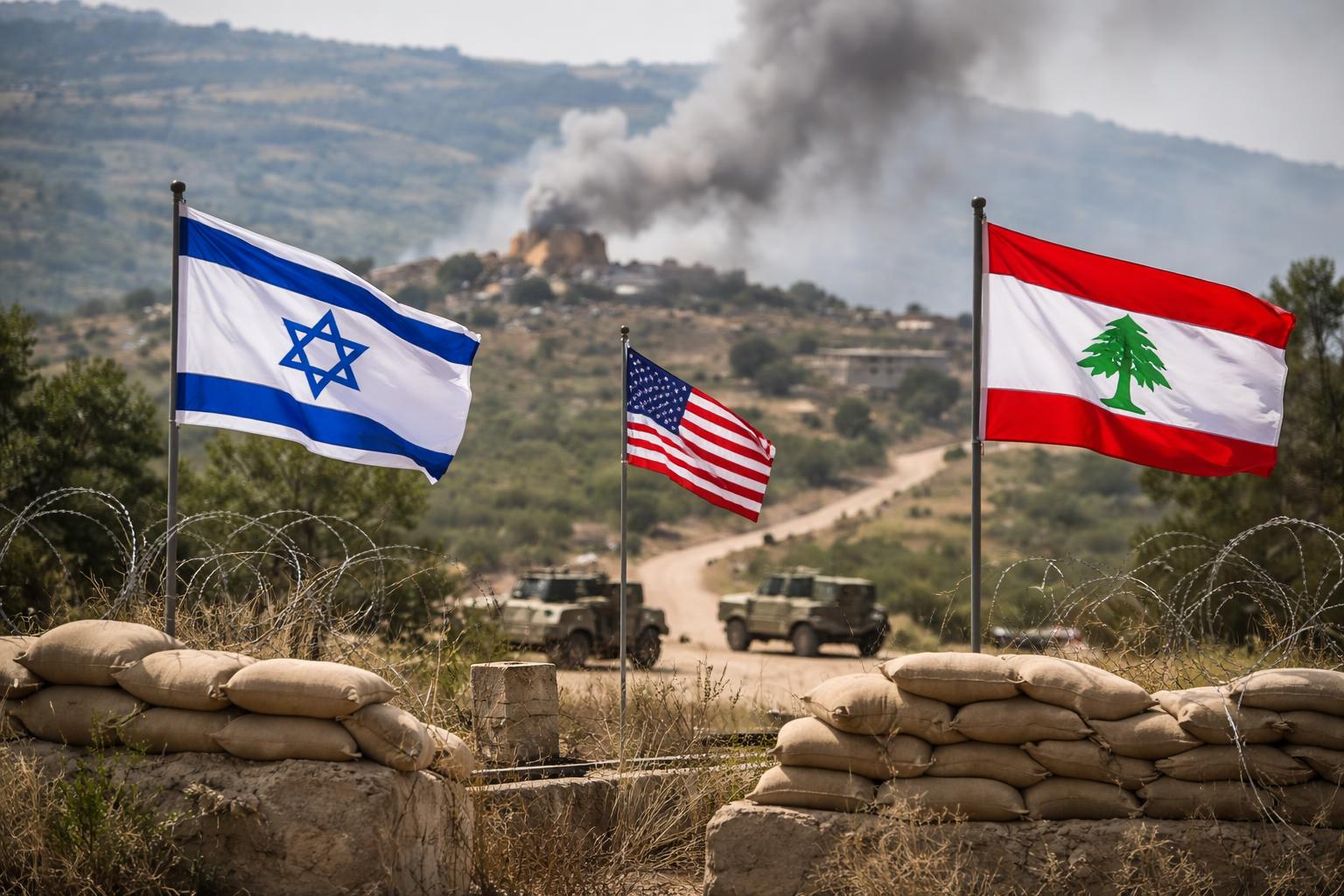 Redaktionelle Szene zum Thema „Israel und Libanon einigen sich unter US-Vermittlung auf Rahmenabkommen“