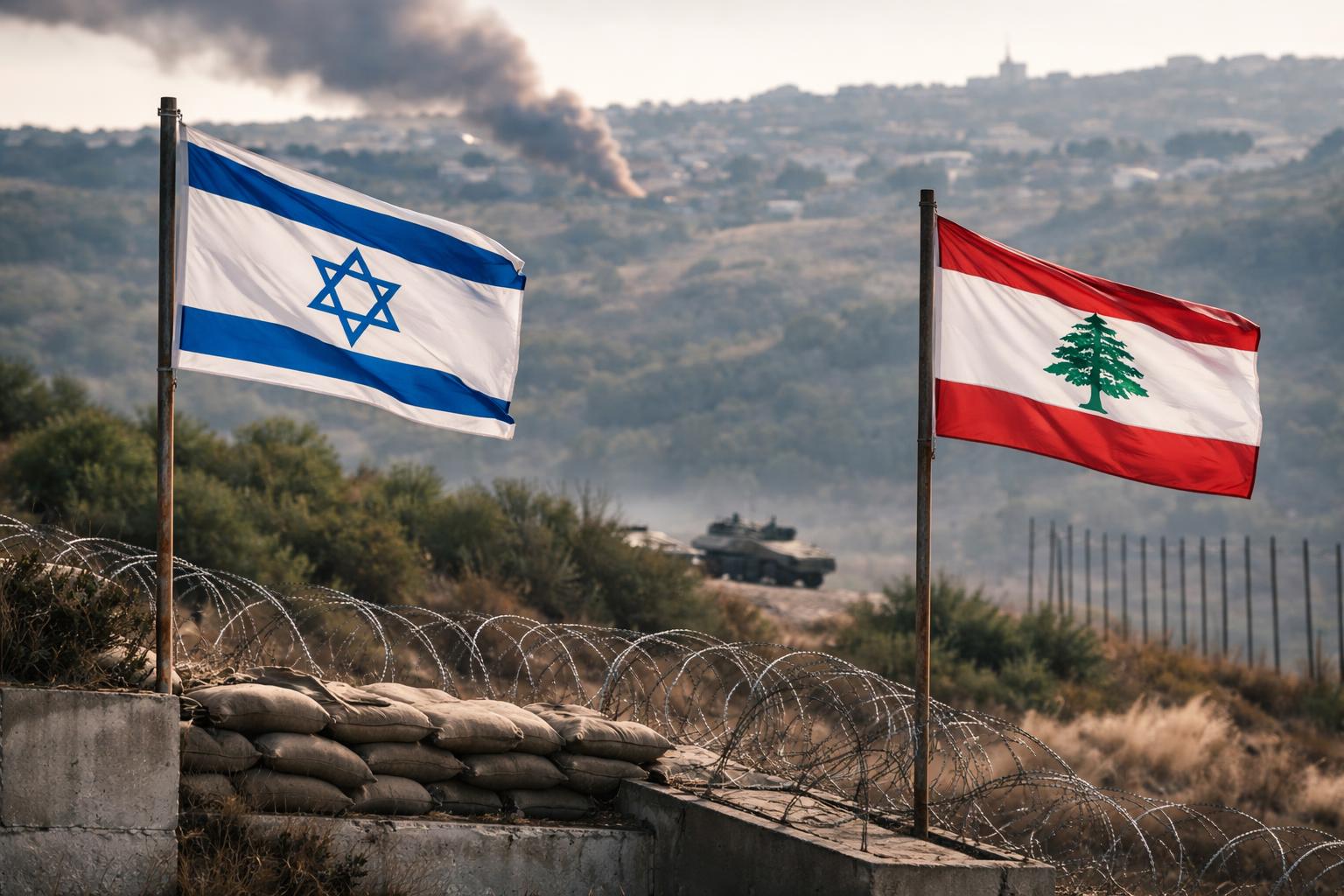 Redaktionelle Szene zum Thema „Israel und Libanon nähern sich Waffenruhe an – Hisbollah bleibt entscheidender Faktor“