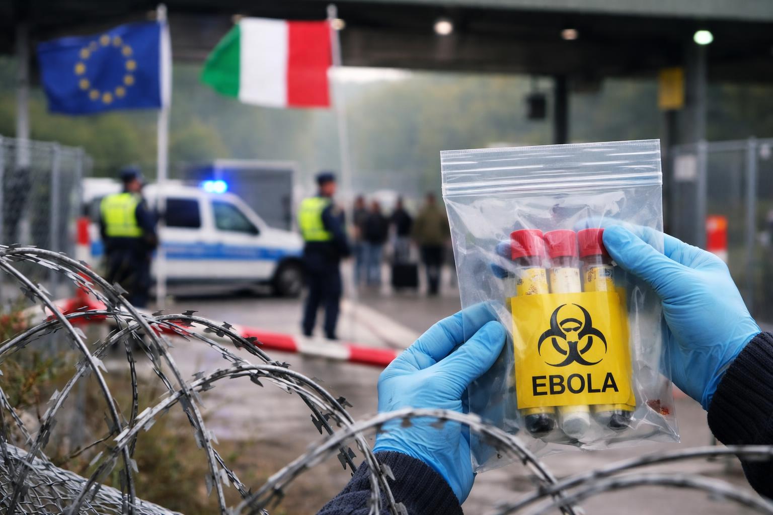 Redaktionelle Szene zum Thema „Italien dringt wegen Ebola-Ausbreitung auf engere EU-Grenzkontrollen“