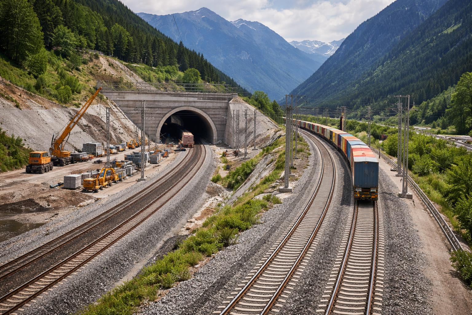 Redaktionelle Szene zum Thema „Italien treibt Zulaufstrecken zum Brenner-Basistunnel voran“