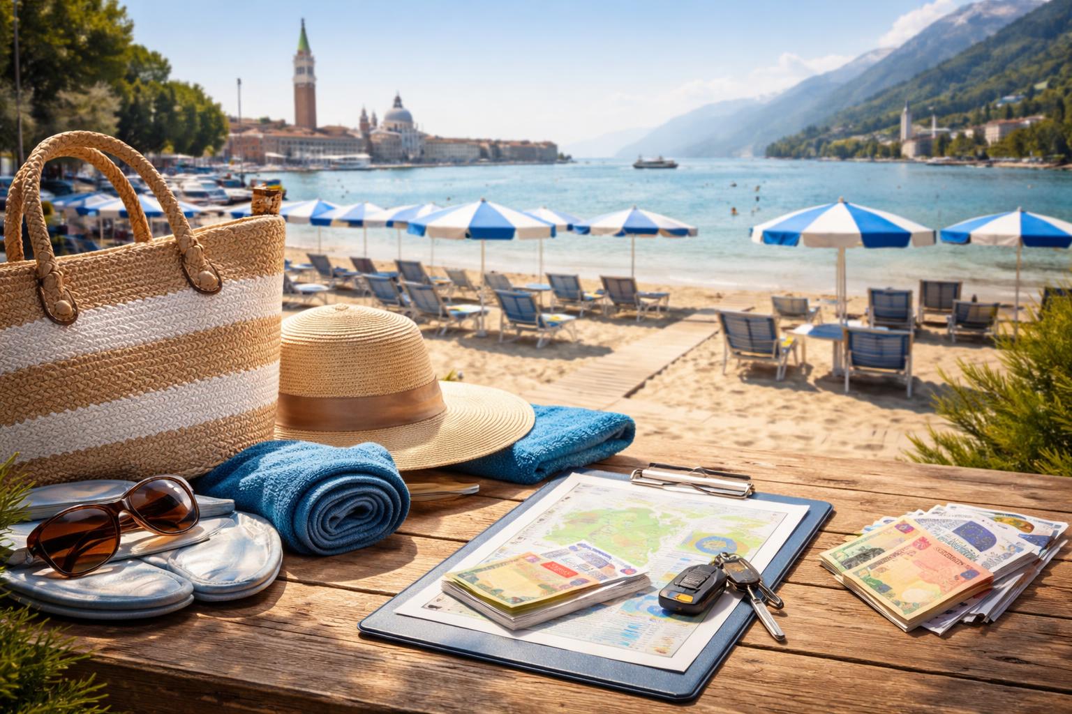 Redaktionelle Szene zum Thema „Italien-Urlaub 2026: Worauf Reisende bei Preisen und Regeln achten sollten“