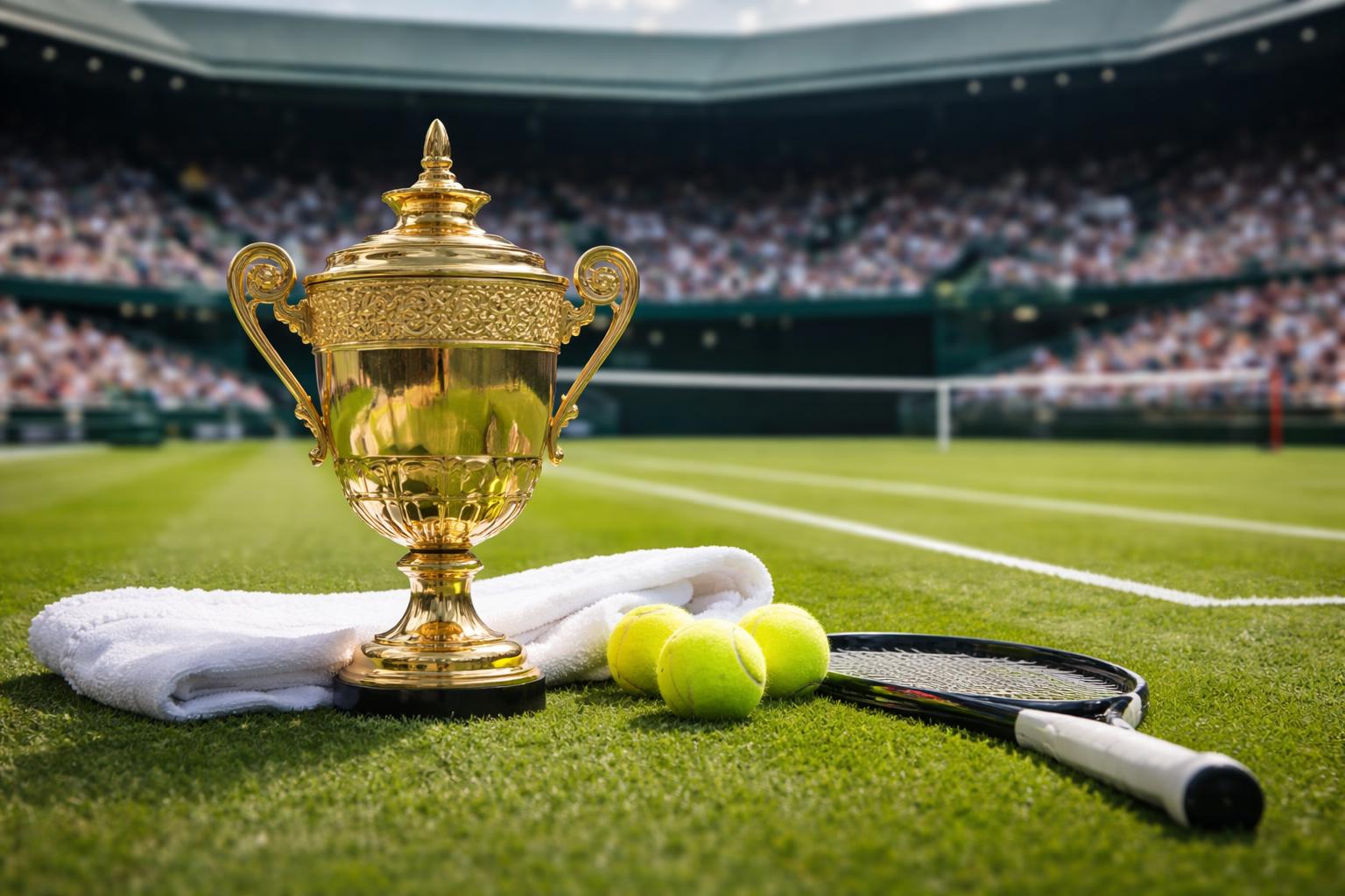 Redaktionelle Szene zum Thema „Jannik Sinner gewinnt Wimbledon und zeigt im Finale auch Nerven“