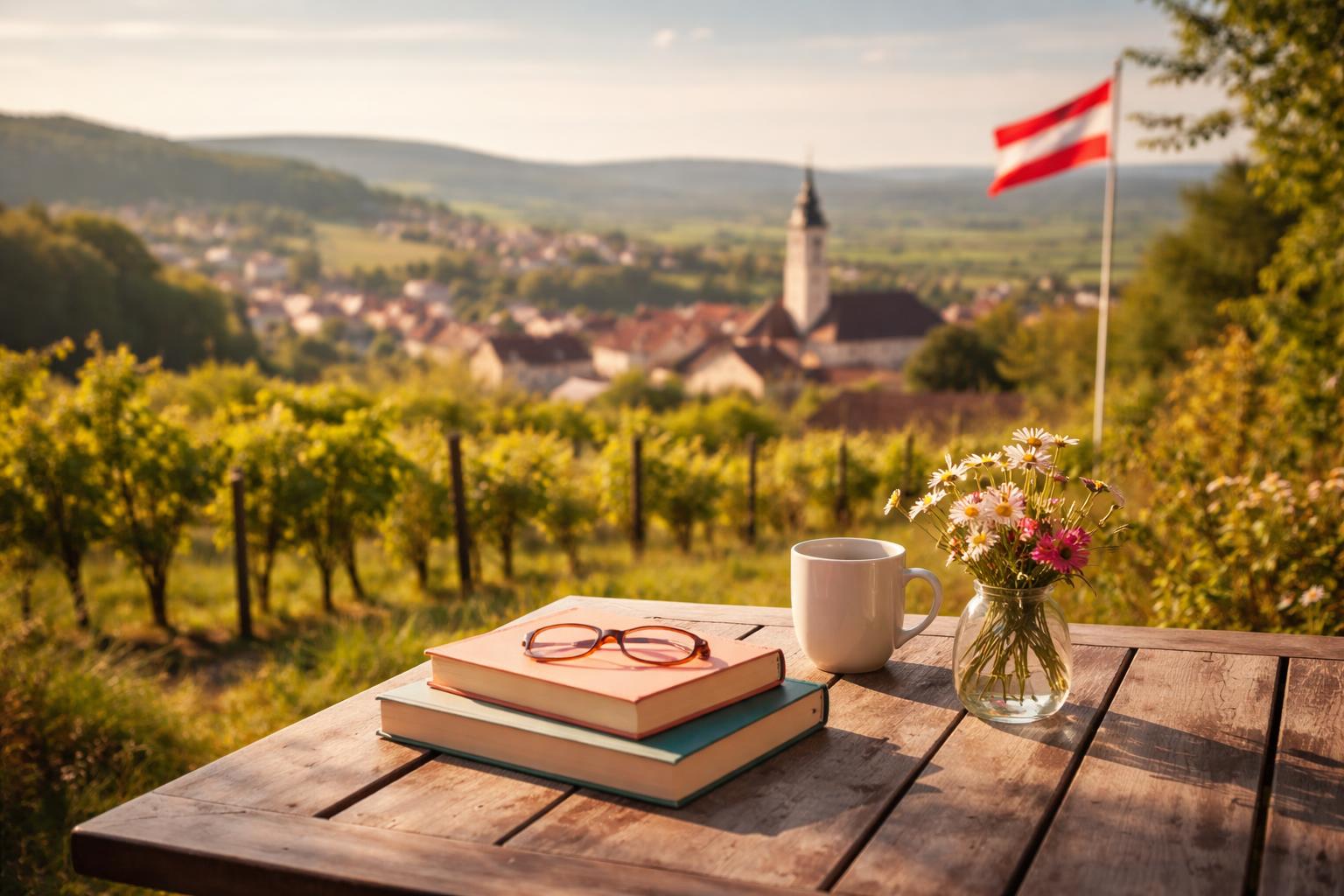 Redaktionelle Szene zum Thema „Johanna Sebauer zwischen Burgenland, Ehe und neuem Roman“