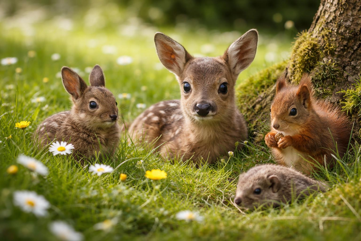 Redaktionelle Szene zum Thema „Jungtiere im Frühling: Warum man sie in Ruhe lassen sollte“