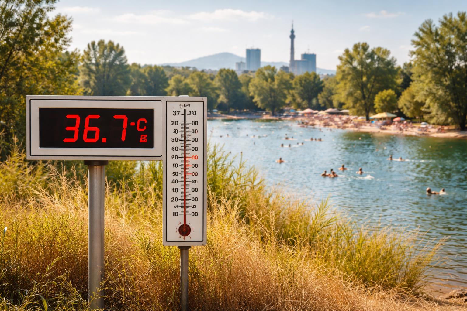 Redaktionelle Szene zum Thema „Juni 2026 bleibt trotz Hitze unter Österreich-Rekord“