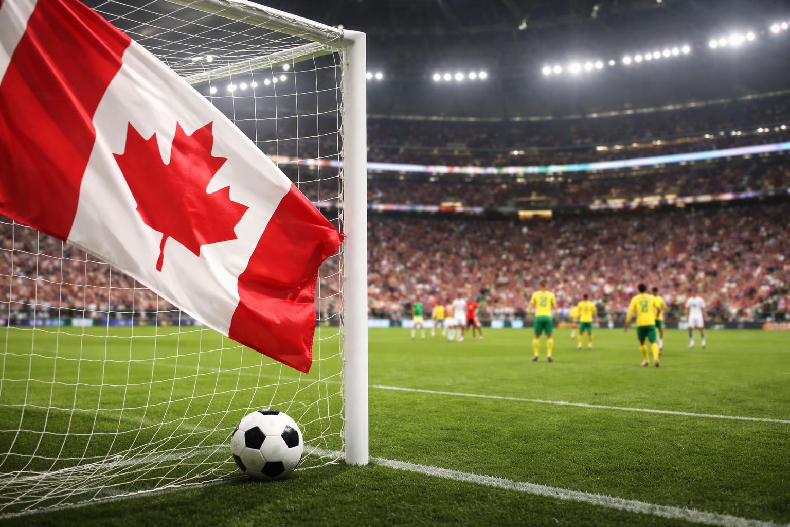 Redaktionelle Szene zum Thema „Kanada nach Last-Minute-Tor als erster Achtelfinalist der WM 2026“