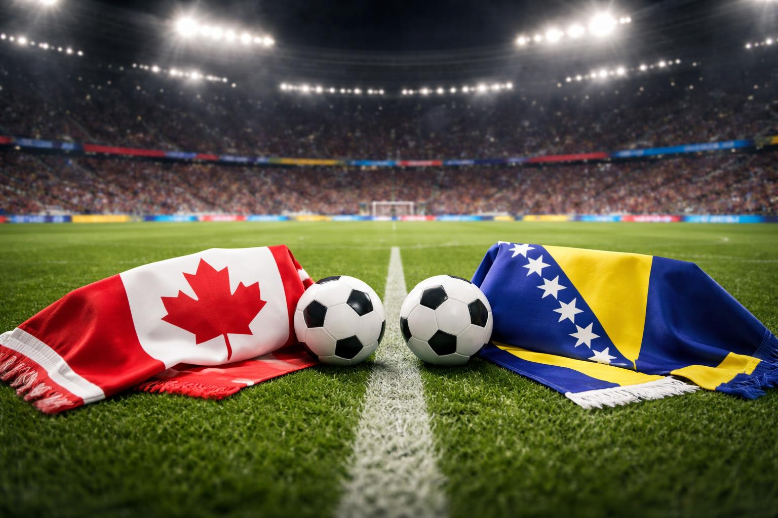 Redaktionelle Szene zum Thema „Kanada startet gegen Bosnien in die WM“