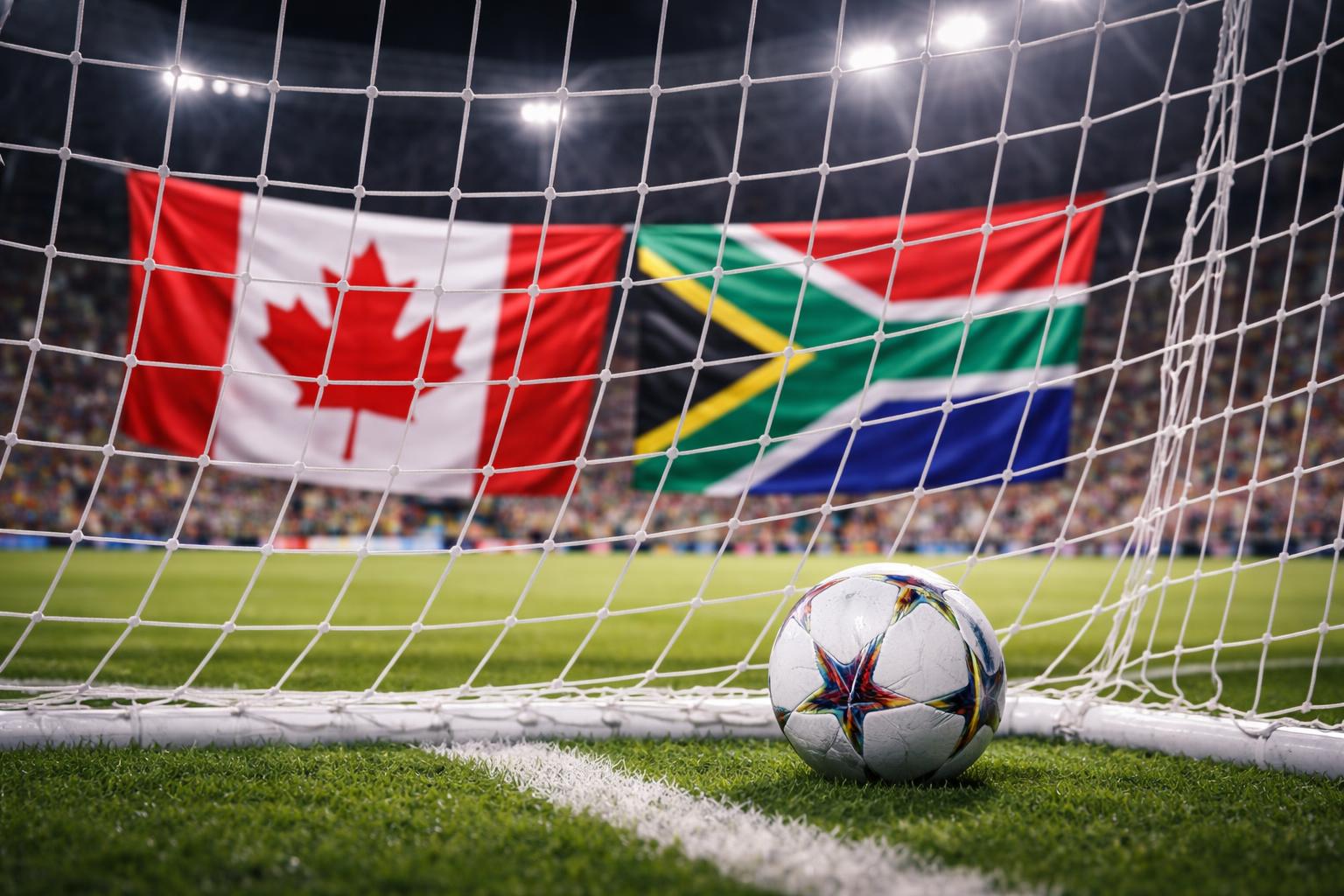 Redaktionelle Szene zum Thema „Kanada steht nach spätem 1:0 gegen Südafrika im WM-Achtelfinale“