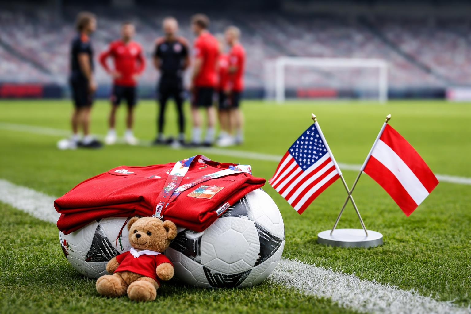 Redaktionelle Szene zum Thema „Kanzler Stocker besucht ÖFB-Team vor der WM in den USA“