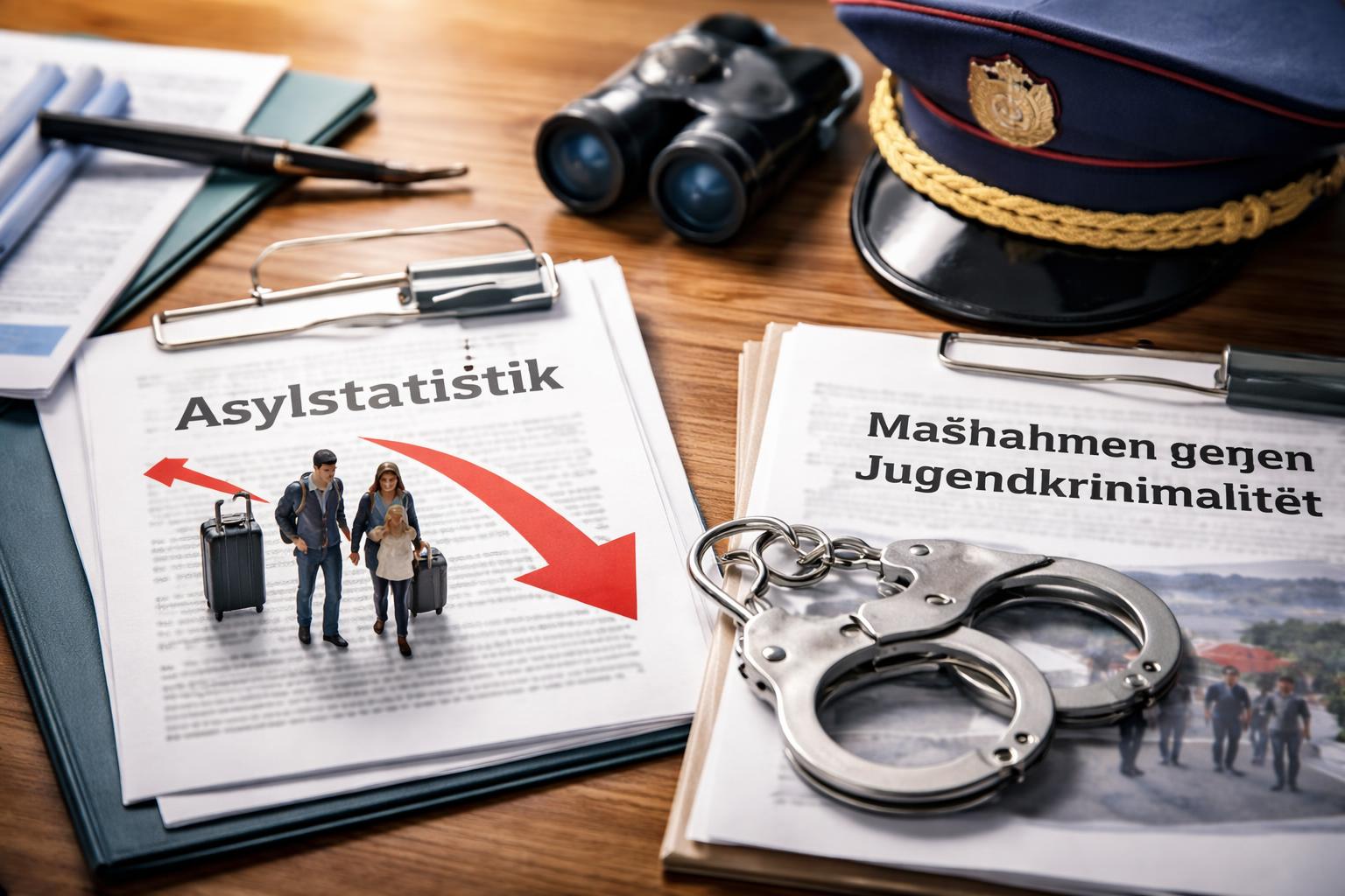 Redaktionelle Szene zum Thema „Karner verweist auf Minuszuwanderung bei Asyl und neues Paket gegen Jugendkriminalität“