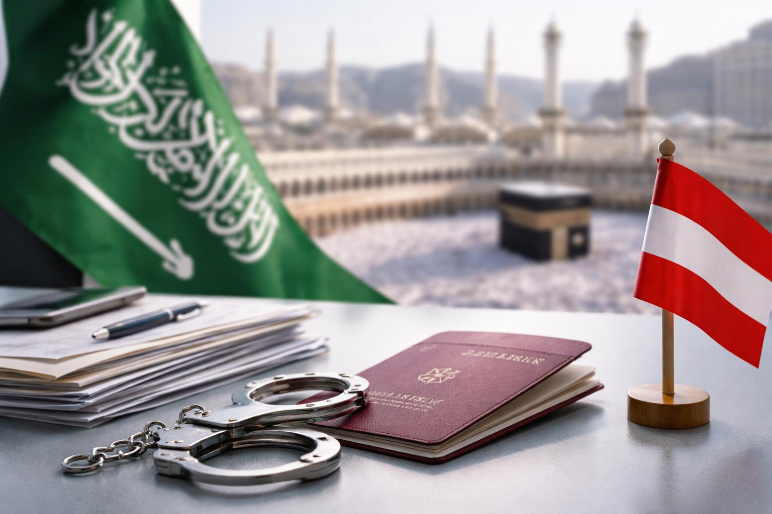 Redaktionelle Szene zum Thema „Kein Urteil am Dienstag im Fall des in Saudi-Arabien inhaftierten Österreichers Hasan E.“
