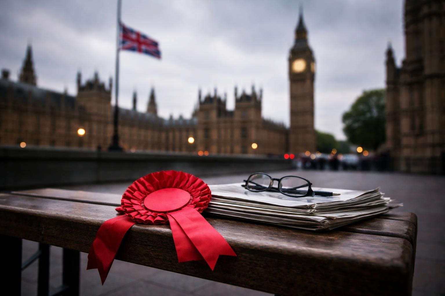 Redaktionelle Szene zum Thema „Keir Starmer erwägt Rücktritt nach Niederlage und wachsendem Druck“