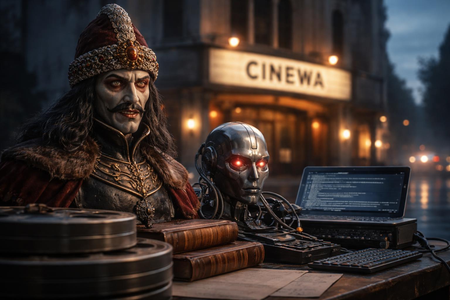 Redaktionelle Szene zum Thema „KI-Dracula startet in den Kinos: Radu Jude legt rumänischen Mythos als Meta-Film an“