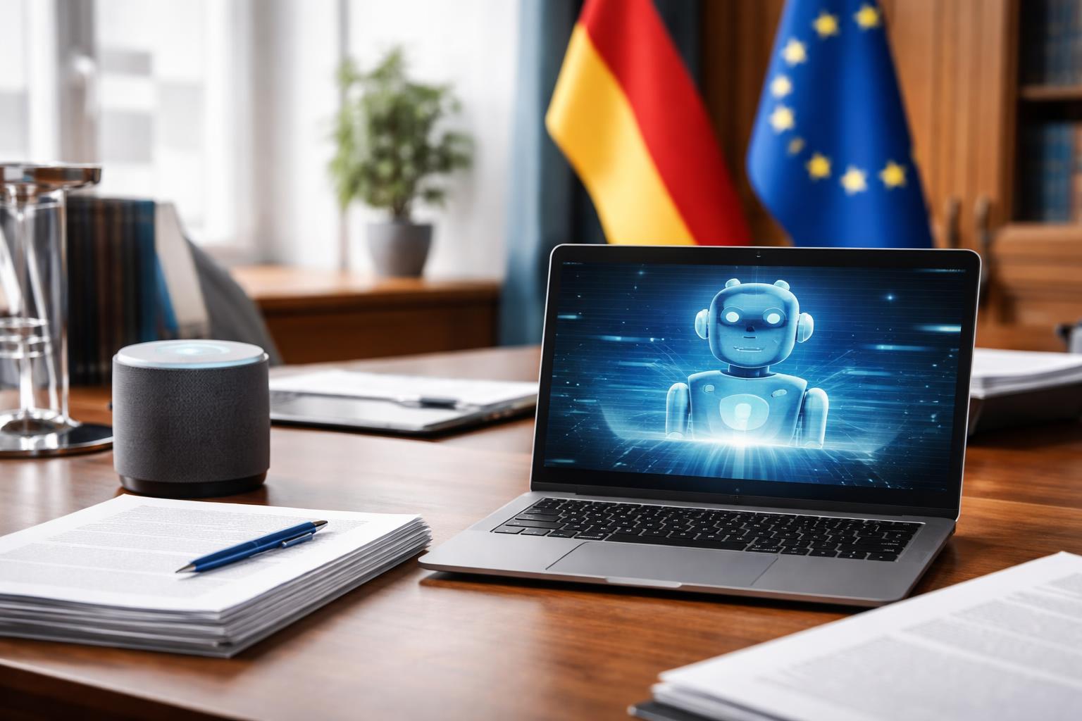 Redaktionelle Szene zum Thema „KI-Texte für Reden von Digitalminister Wildberger lösen Debatte aus“