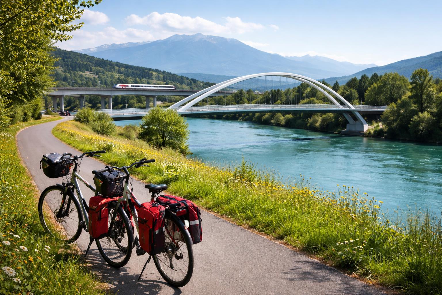 Redaktionelle Szene zum Thema „Klagenfurt verzeichnet mehr Radtouristen und stockt Infrastruktur aus“