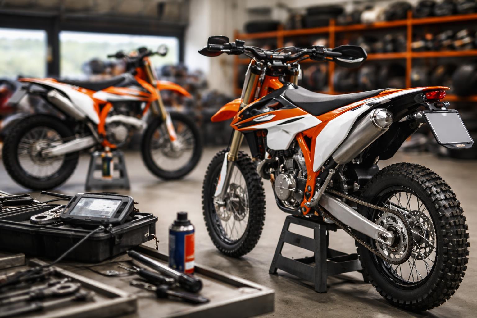 Redaktionelle Szene zum Thema „KTM im Verdacht: Offroad-Bikes sollen in illegalem Zustand verkauft werden“