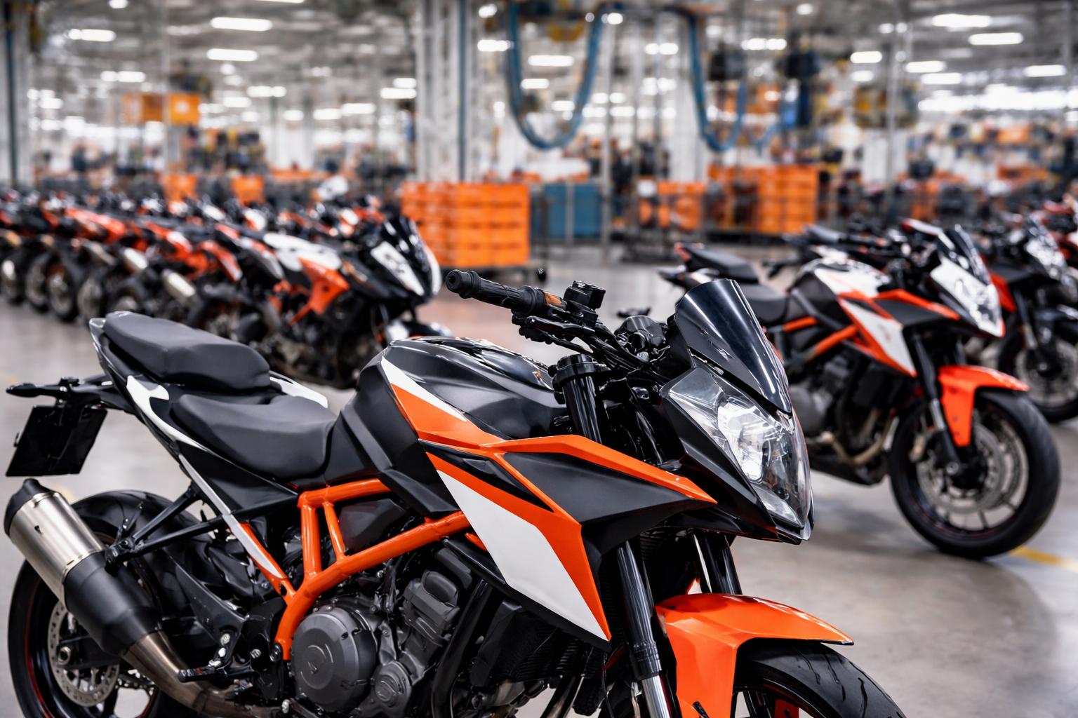 Redaktionelle Szene zum Thema „KTM steigert Motorradabsatz und Umsatz deutlich“