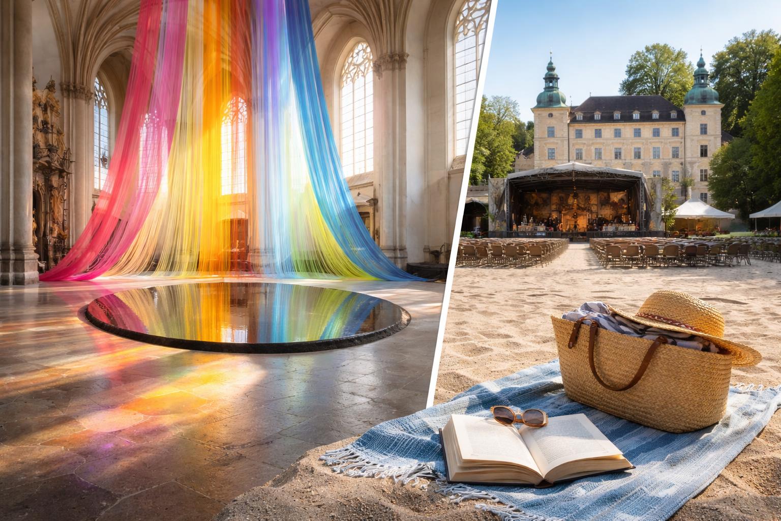 Redaktionelle Szene zum Thema „Kunst im Kirchenraum und Sommerlesen am Strand: Kulturtipps der Woche“