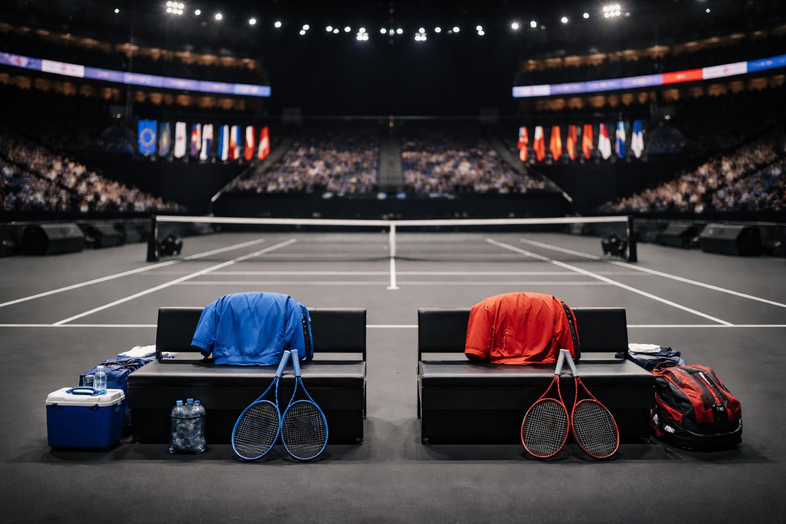 Redaktionelle Szene zum Thema „Laver Cup in London: Europa peilt die nächste Dominanz gegen Team World an“