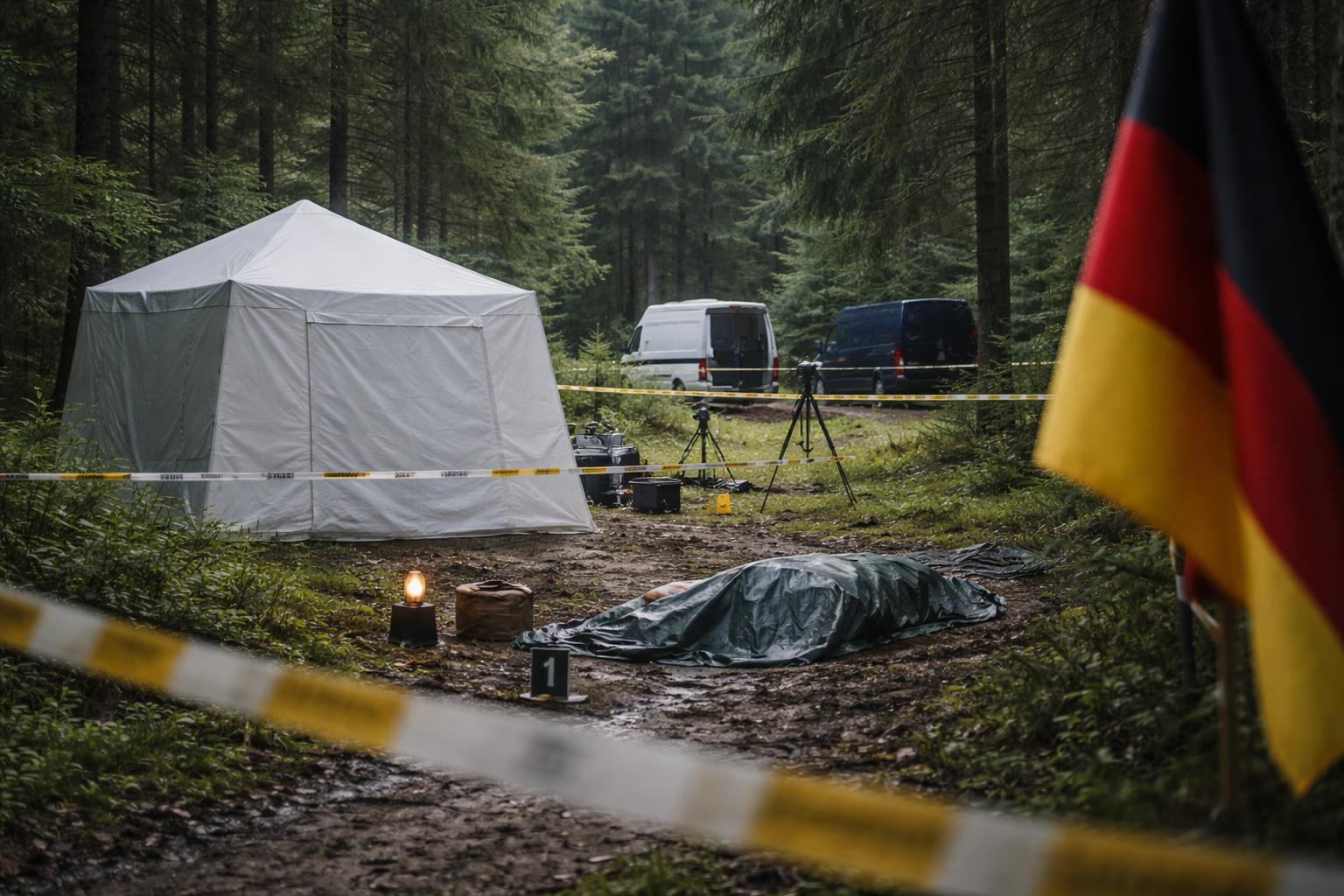 Redaktionelle Szene zum Thema „Leichenfund im steirischen Wald führt Ermittler nach Deutschland“