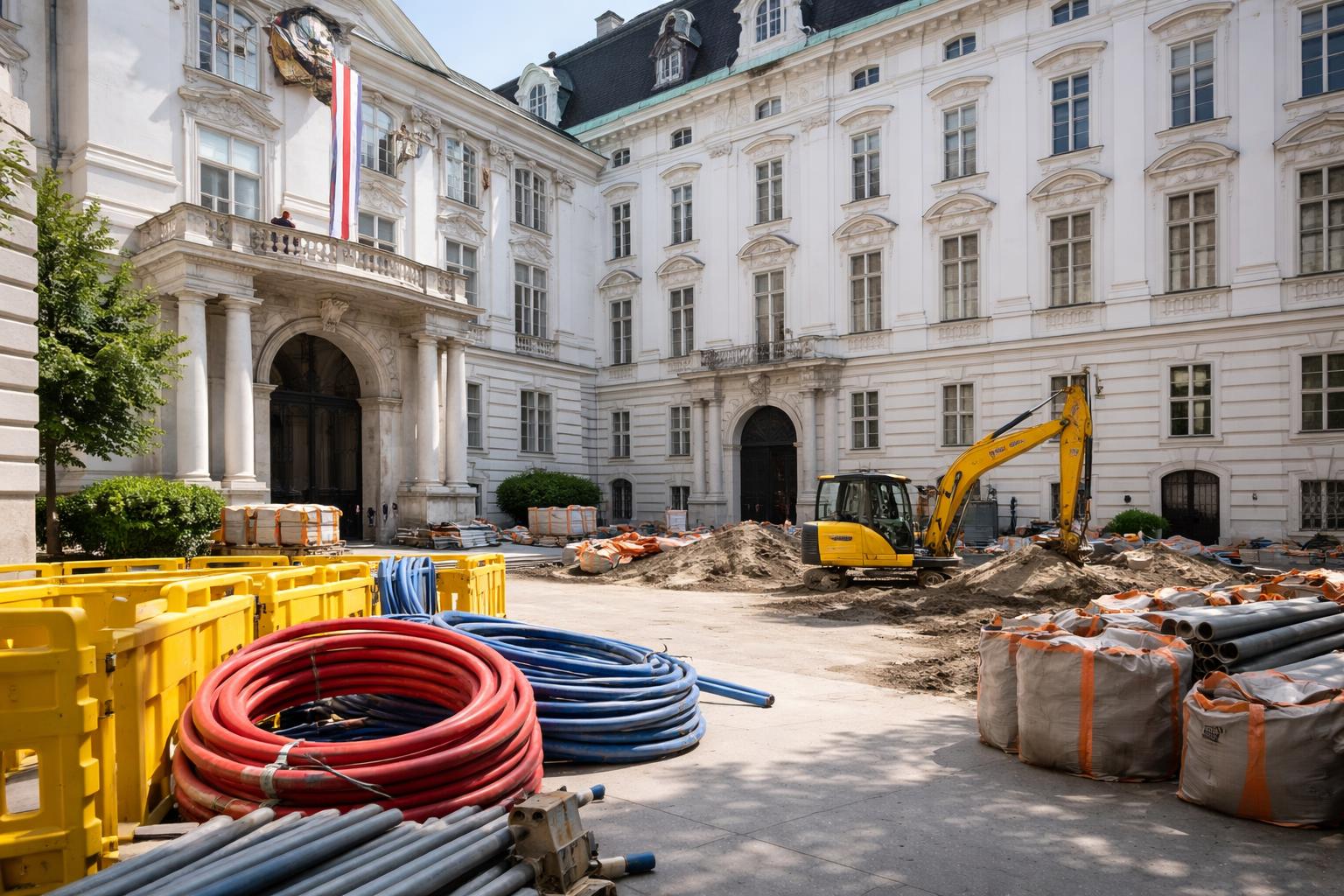 Redaktionelle Szene zum Thema „Leitungen in der Hofburg werden saniert: Van der Bellen zieht um“