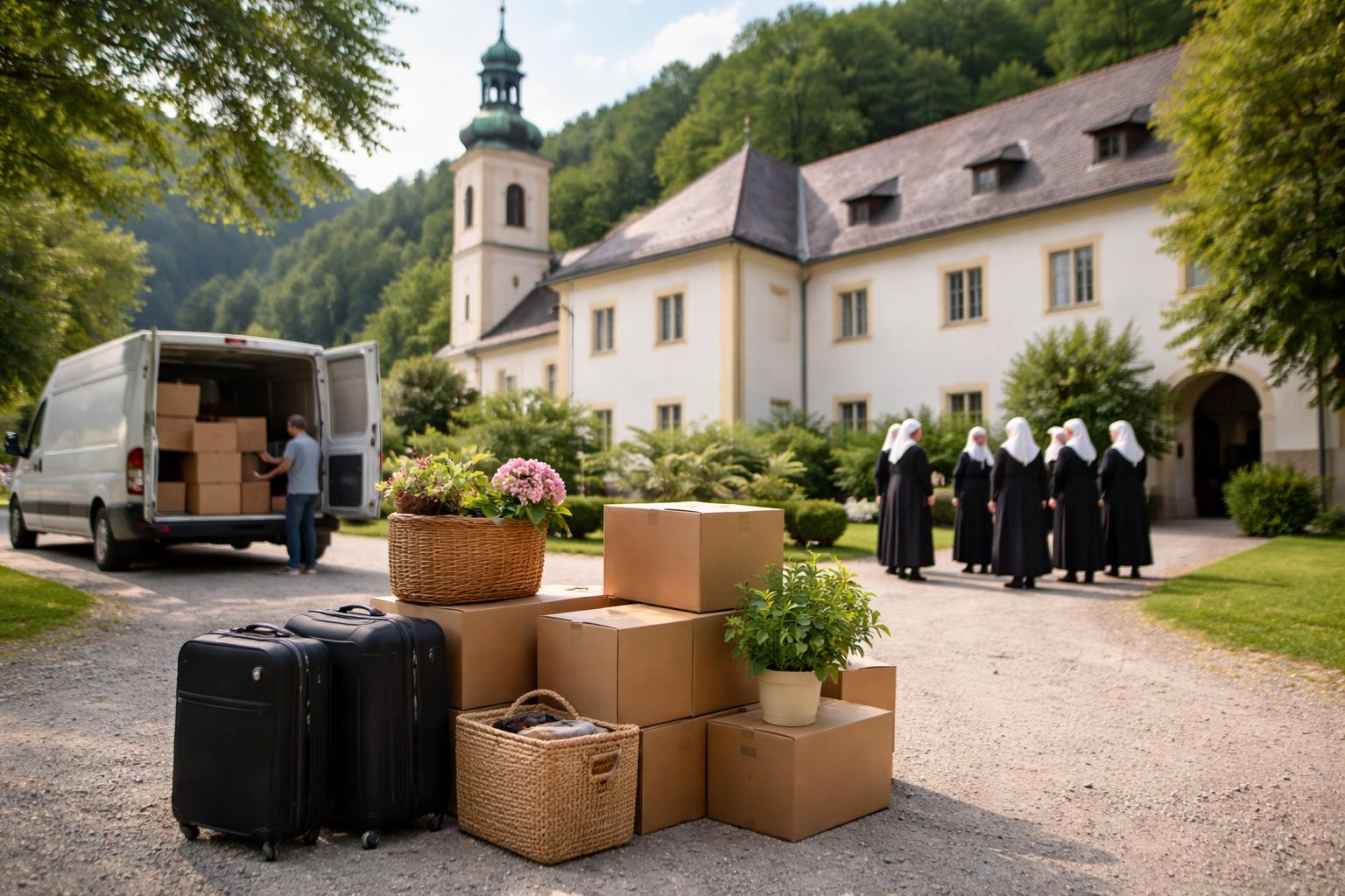 Redaktionelle Szene zum Thema „Letzte Ordensfrauen verlassen Kloster Maria Rast“