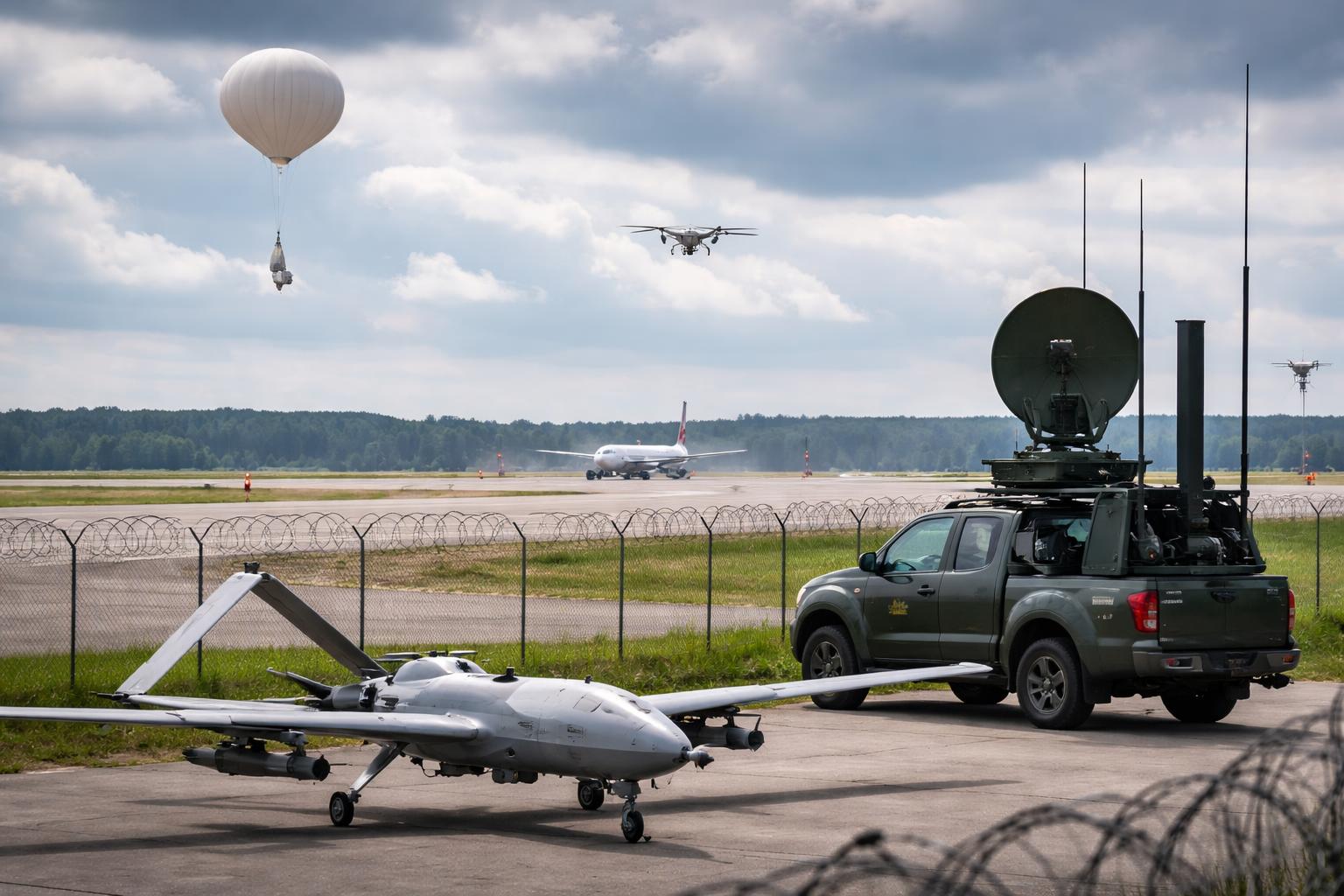 Redaktionelle Szene zum Thema „Litauen ringt mit Ballons und Drohnen an der Nato-Ostflanke“