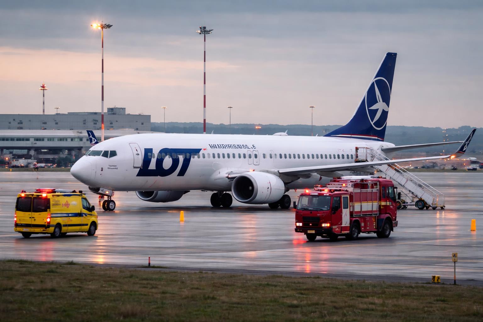 Redaktionelle Szene zum Thema „LOT-Maschine nach medizinischem Notfall des Piloten in Mailand gelandet“