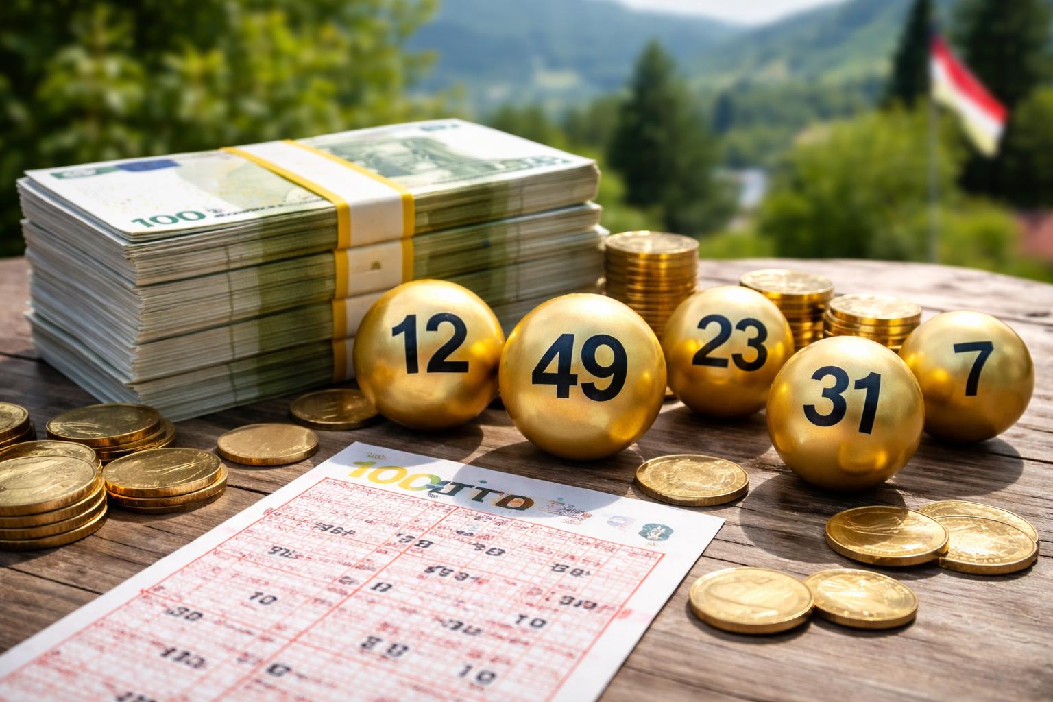 Redaktionelle Szene zum Thema „Lotto-Achtfachjackpot mit 12 Millionen Euro in der Steiermark geknackt“