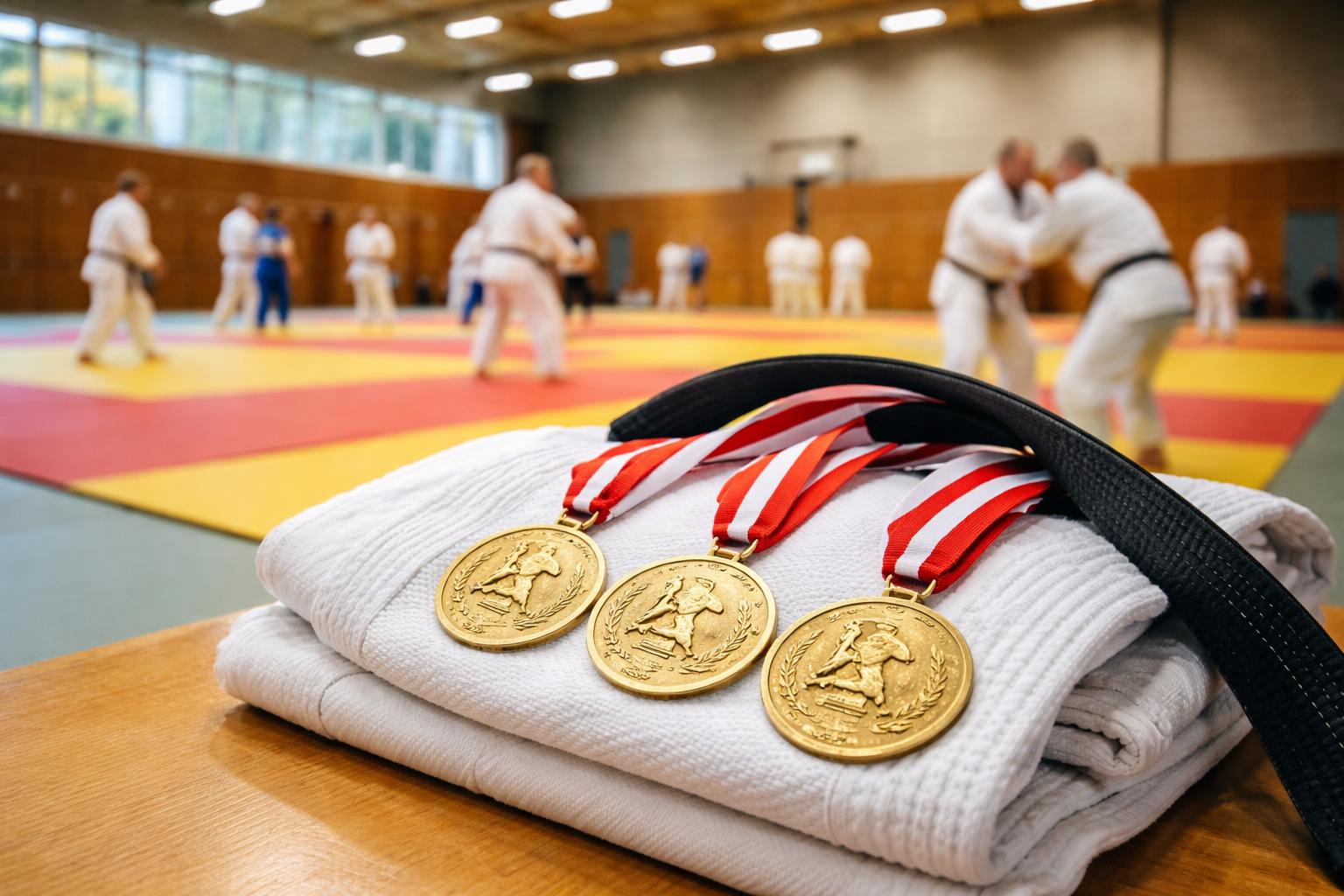 Redaktionelle Szene zum Thema „Luftenberg holt drei Titel bei den Senioren-Meisterschaften im Judo“