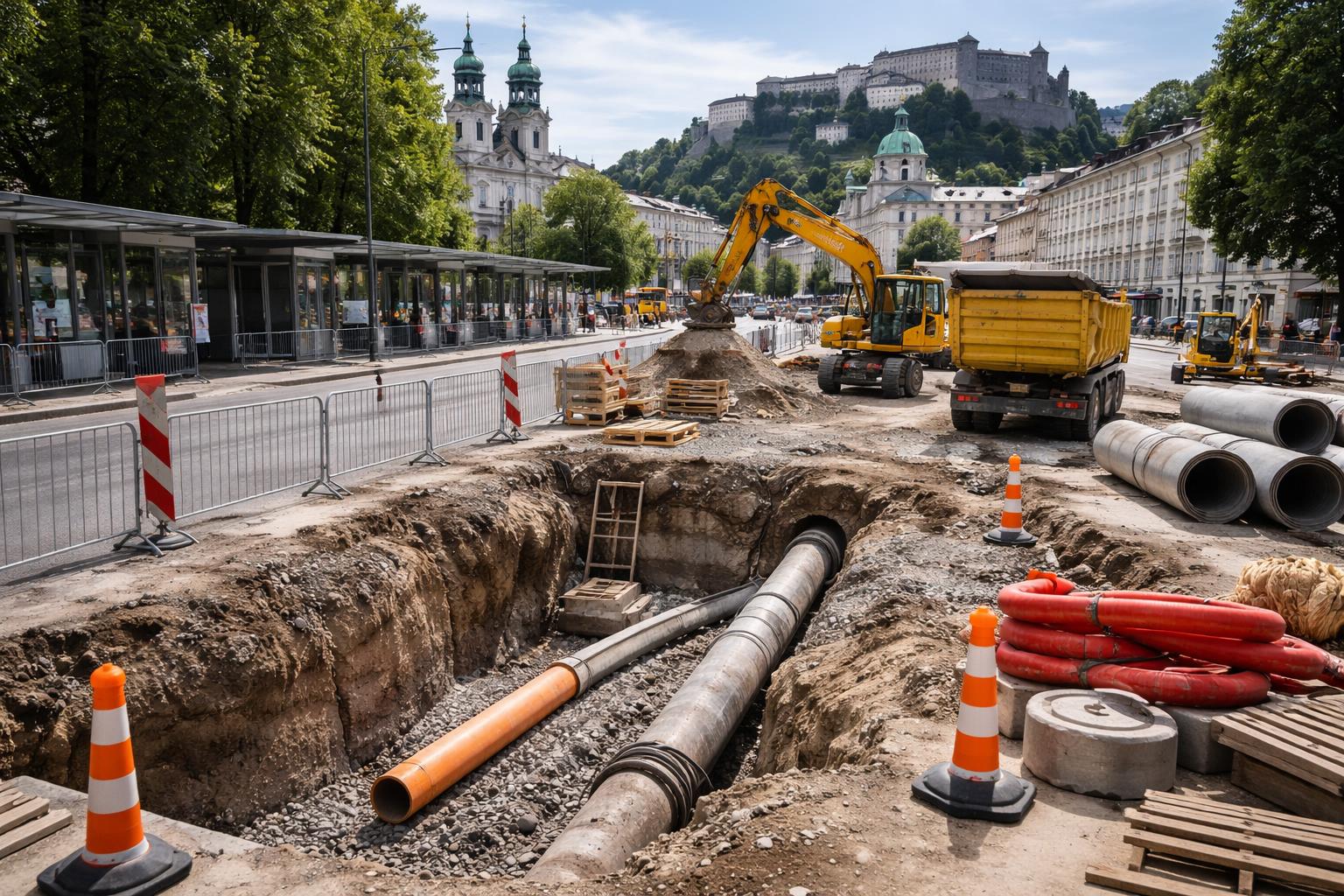 Redaktionelle Szene zum Thema „Makartplatz in Salzburg wird ab September um vier Millionen Euro saniert“
