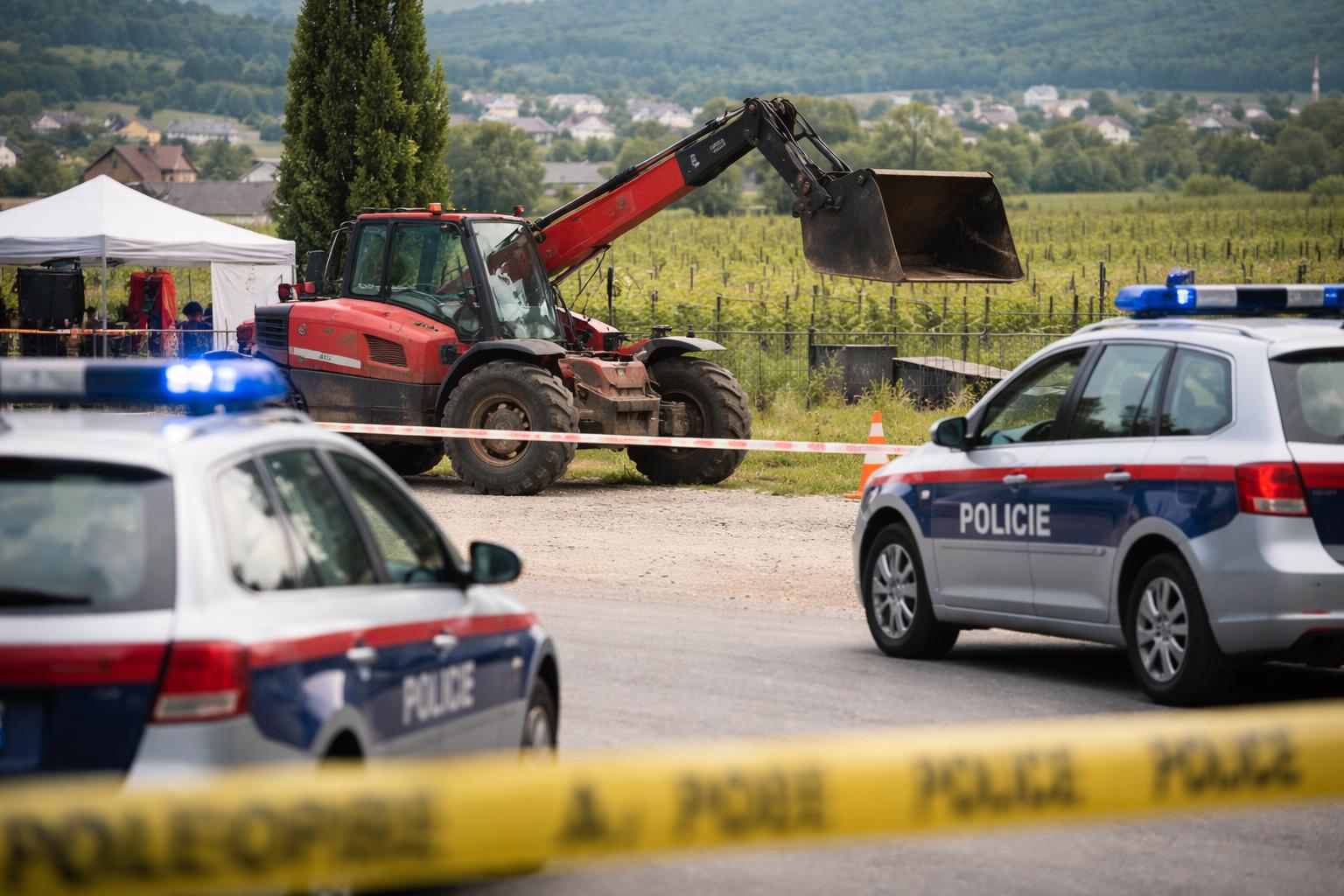 Redaktionelle Szene zum Thema „Mann bedrohte Bürgermeister und Polizisten bei Veranstaltung im Bezirk Neusiedl am See“