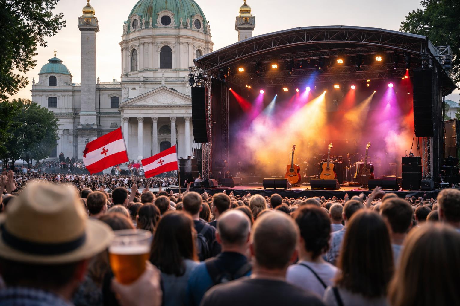 Redaktionelle Szene zum Thema „Marianne Mendt eröffnet das Popfest am Karlsplatz“