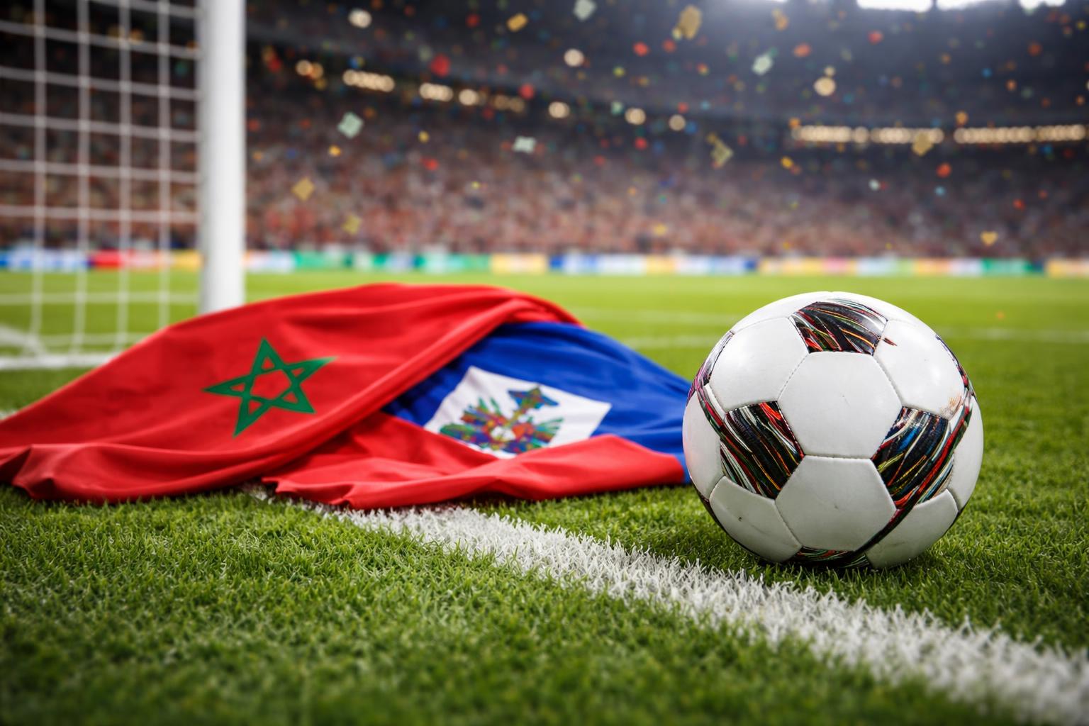 Redaktionelle Szene zum Thema „Marokko zieht nach hartem 4:2 gegen Haiti ins Sechzehntelfinale ein“