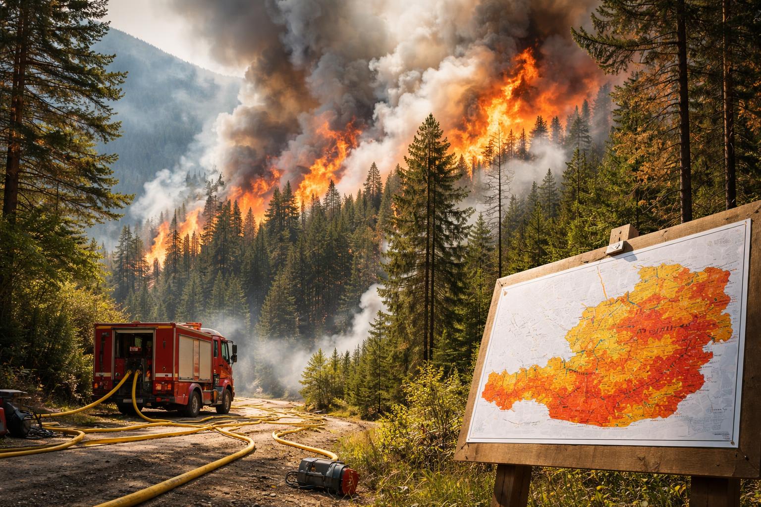 Redaktionelle Szene zum Thema „Mehr als 270 Waldbrände heuer in Österreich“