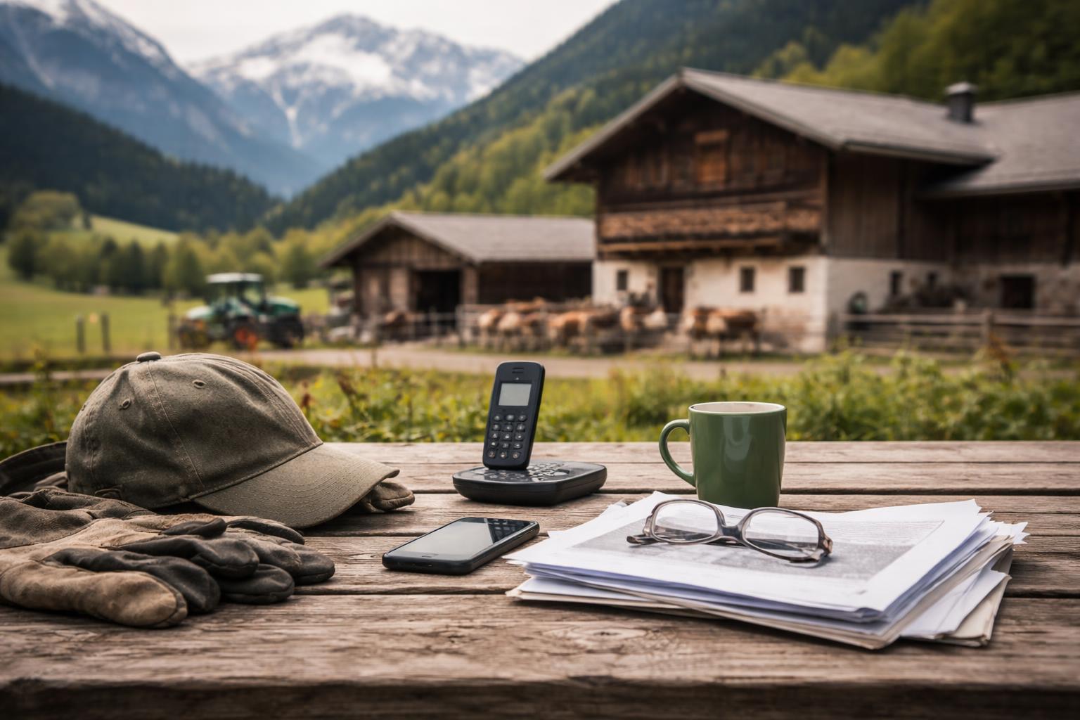 Redaktionelle Szene zum Thema „Mehr Beratungen für Bauernfamilien in Tirol wegen wachsender Belastung“