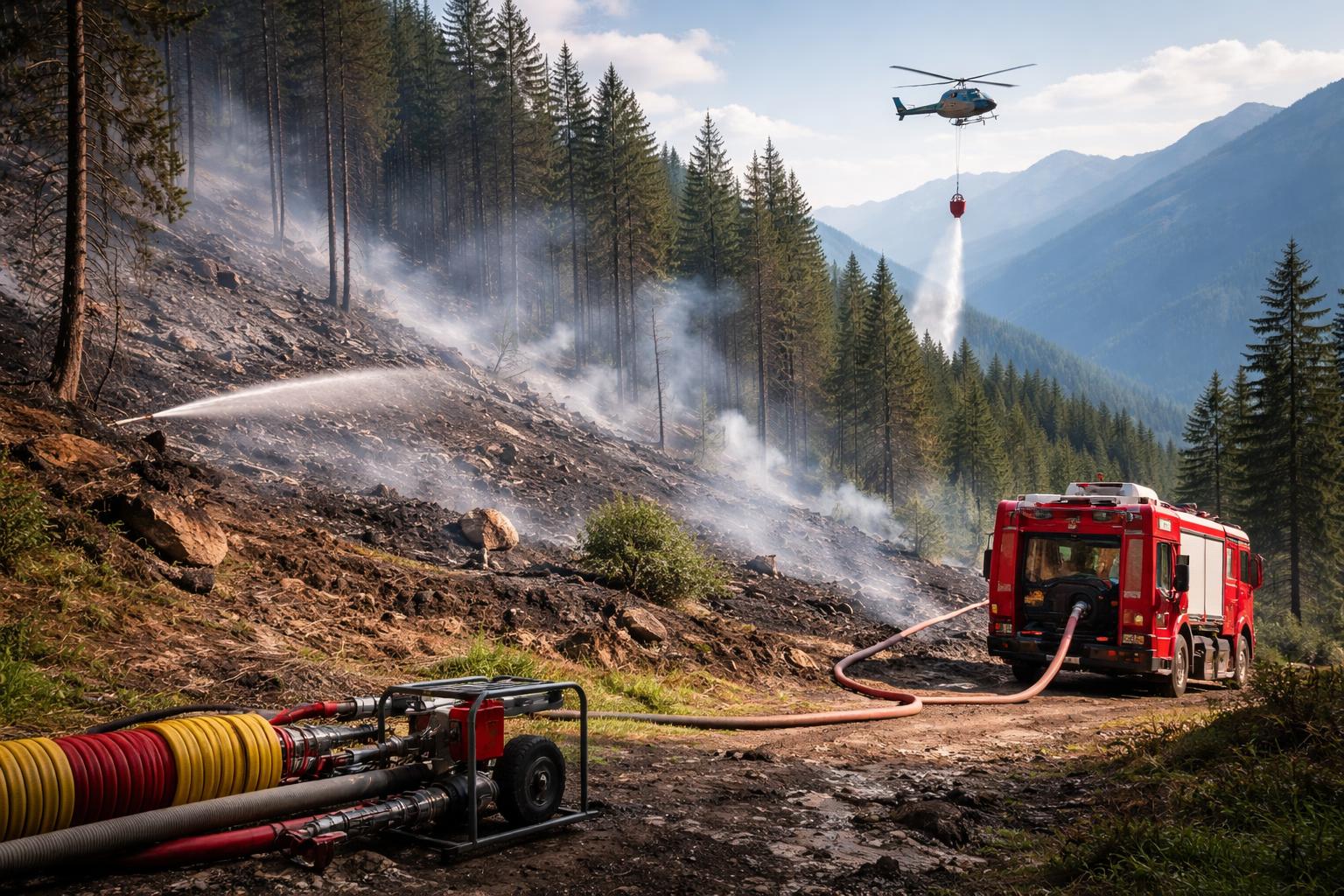 Redaktionelle Szene zum Thema „Mehrere Waldbrände in Osttirol und Kärnten weitgehend unter Kontrolle“
