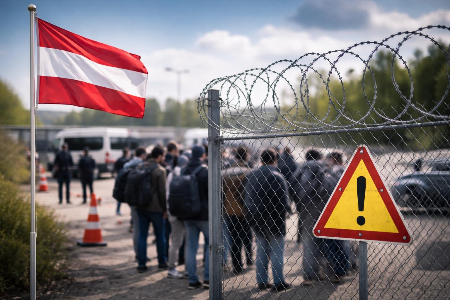 Redaktionelle Szene zum Thema „Mehrheit der Österreicher unterstützt striktere Zuwanderungspolitik“