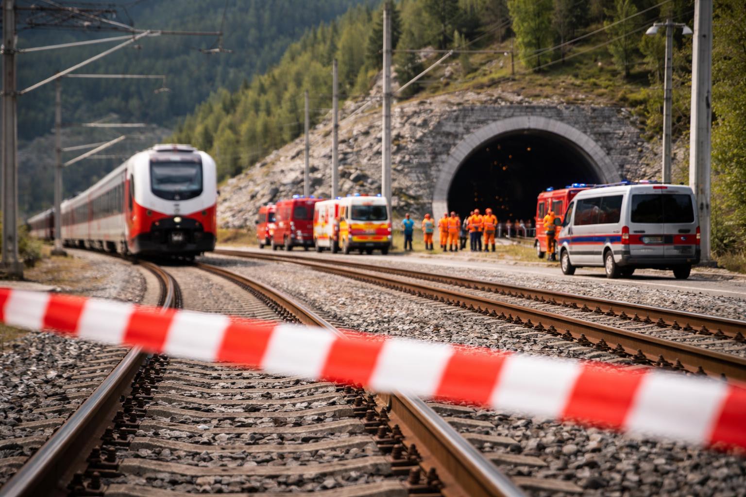 Redaktionelle Szene zum Thema „Menschen im Gleisbereich legen Koralmbahn vorübergehend lahm“