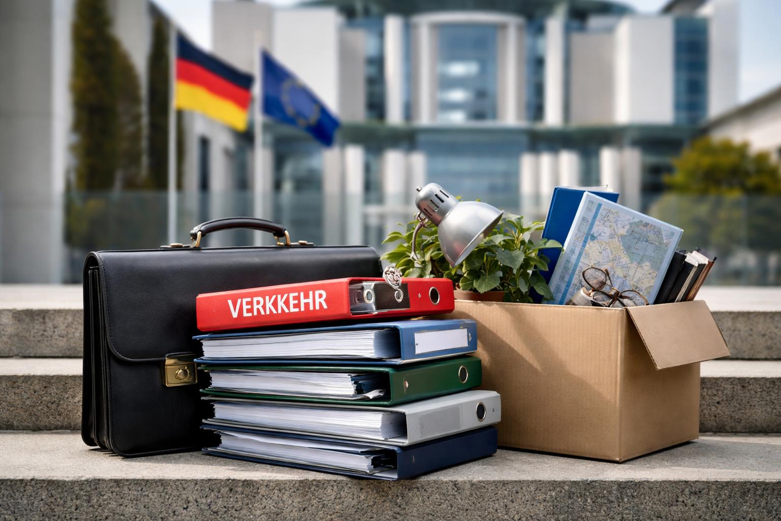 Redaktionelle Szene zum Thema „Merz baut Regierung um: Verkehrsminister Schnieder muss gehen“