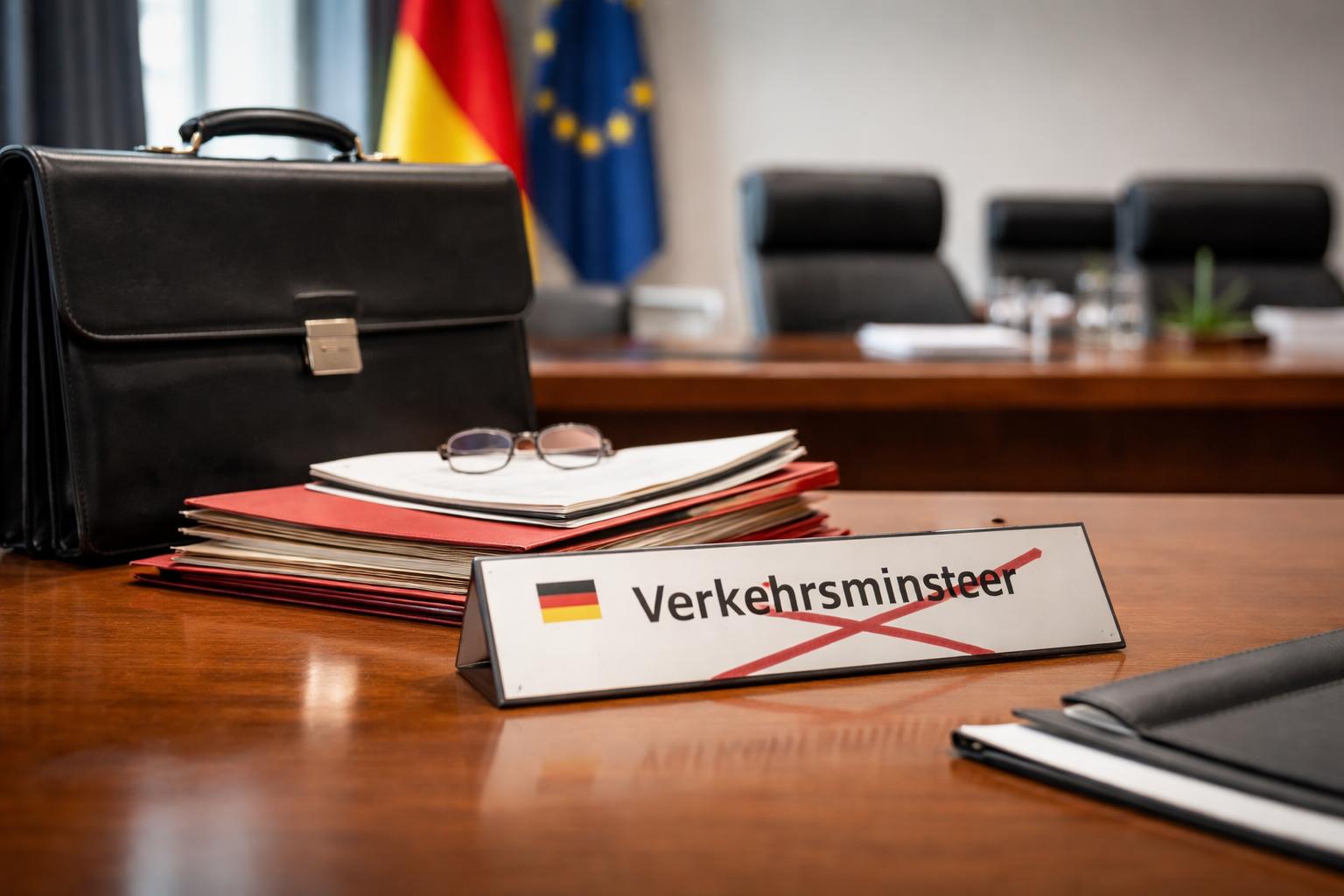 Redaktionelle Szene zum Thema „Merz’ Kabinettsumbau gerät nach Absage des designierten Verkehrsministers ins Stocken“