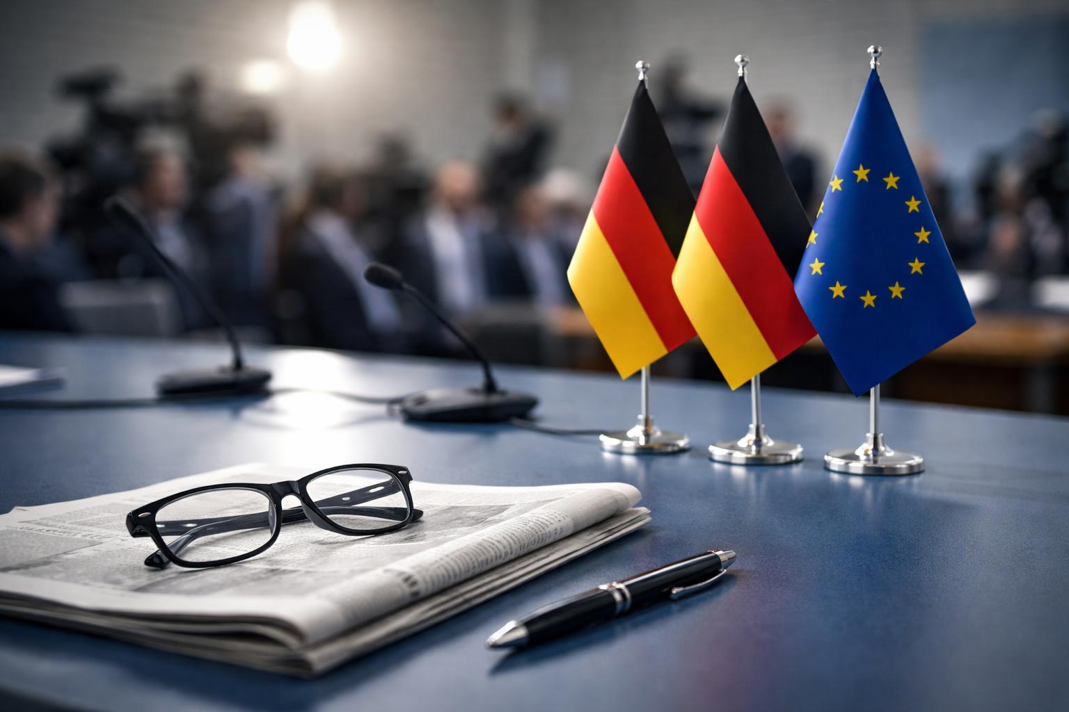Redaktionelle Szene zum Thema „Merz wirbt um Vertrauen – doch die Unzufriedenheit bleibt“