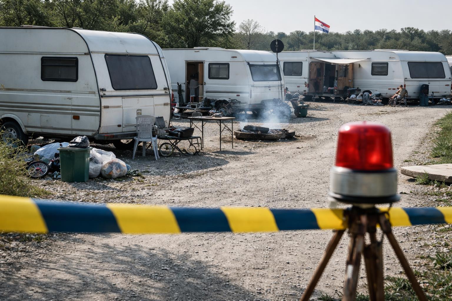 Redaktionelle Szene zum Thema „Misstrauen auf dem Stellplatz: Besuch bei einer Roma-Gruppe in Parndorf“