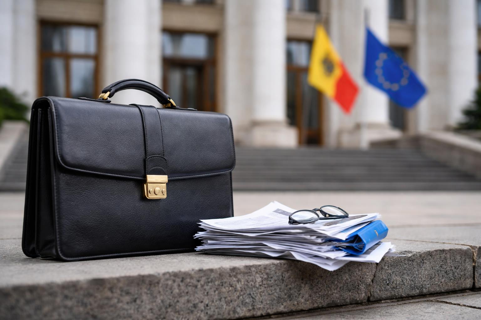 Redaktionelle Szene zum Thema „Moldaus Premier Alexandru Munteanu tritt zurück“