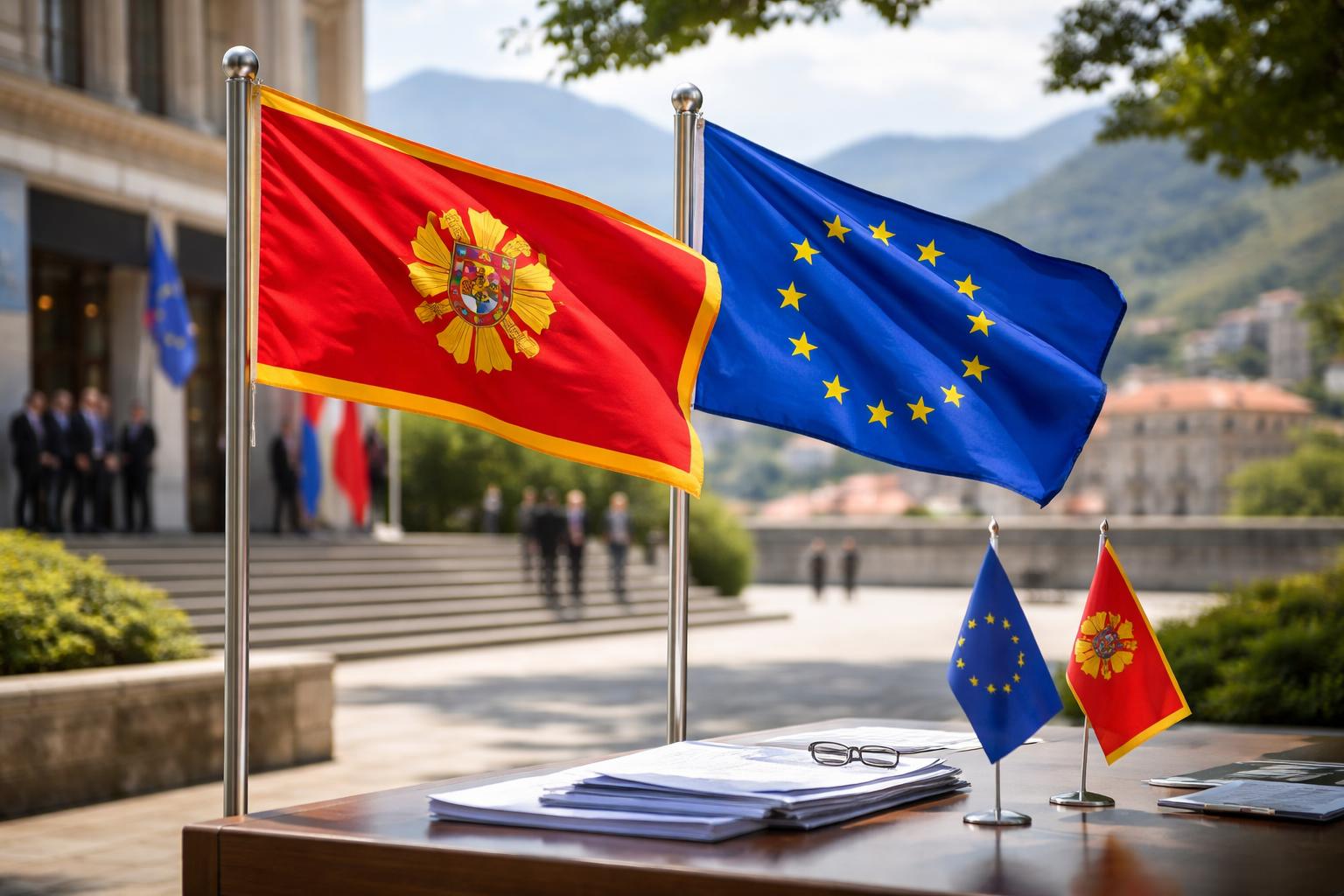 Redaktionelle Szene zum Thema „Montenegro drängt auf EU-Abschluss bis Jahresende“