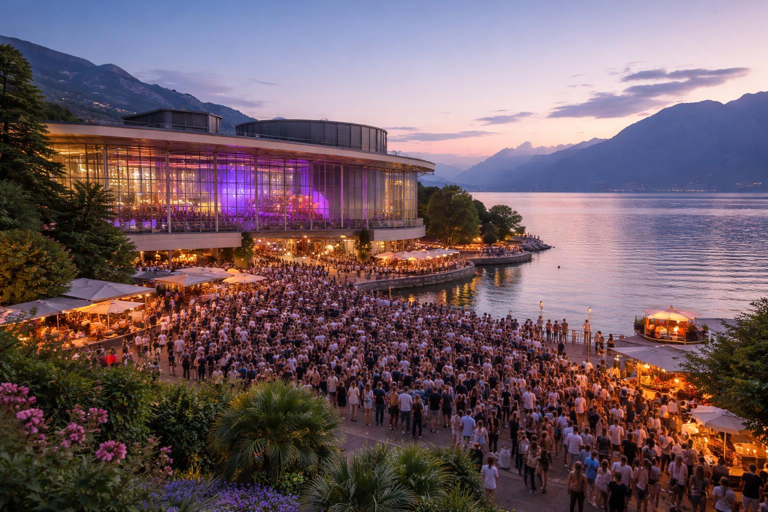 Redaktionelle Szene zum Thema „Montreux Jazz Festival zieht mehr als 250.000 Menschen an“
